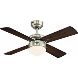WESTINGHOUSE 72417 COLOSSEUM ΑΝΕΜΙΣΤΗΡΑΣ ΟΡΟΦΗΣ Brushed Nickel/Weathered maple/silver blades 36''