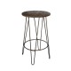 LARA BAR TABLE ΤΡΑΠΕΖΙ BAR ΜΕΤΑΛΛΙΚΟ ΜΑΥΡΟ Φ60 ΕΚ
