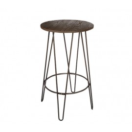 LARA BAR TABLE ΤΡΑΠΕΖΙ BAR ΜΕΤΑΛΛΙΚΟ ΜΑΥΡΟ Φ60 ΕΚ