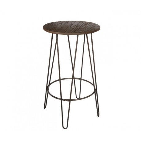 LARA BAR TABLE ΤΡΑΠΕΖΙ BAR ΜΕΤΑΛΛΙΚΟ ΜΑΥΡΟ Φ60 ΕΚ