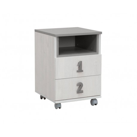 MATIS NUMERO KOMODA 3F ΣΥΡΤΑΡΙΕΡΑ-ΚΟΜΟΤΑ SNOW OAK-ΡΟΖ 80Χ42Χ75 ΕΚ 584317