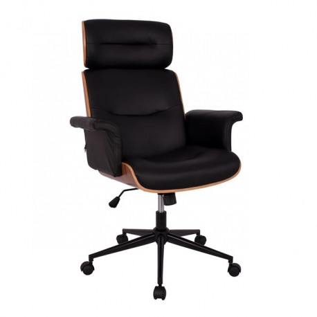 ΚΑΡΕΚΛΑ ΓΡΑΦΕΙΟΥ ΔΙΕΥΘΥΝΤΙΚΗ SUPERIOR PRO HM1108.01 ΚΑΡΥΔΙ-ΜΑΥΡΗ