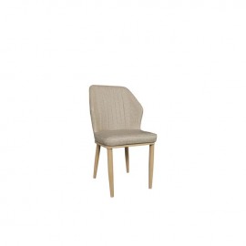 ΕΜ156,2 DELUX Καρέκλα Μεταλλική Βαφή Φυσικό/PU Μπεζ