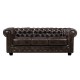 Ε9574,3 CHESTERFIELD 689 3θεσ.Δέρμα Καφέ 201x92x72cm