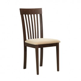 Ε7684,2 CORINA Καρέκλα Οξυά Σκ.Καρυδί/PVC Εκρού