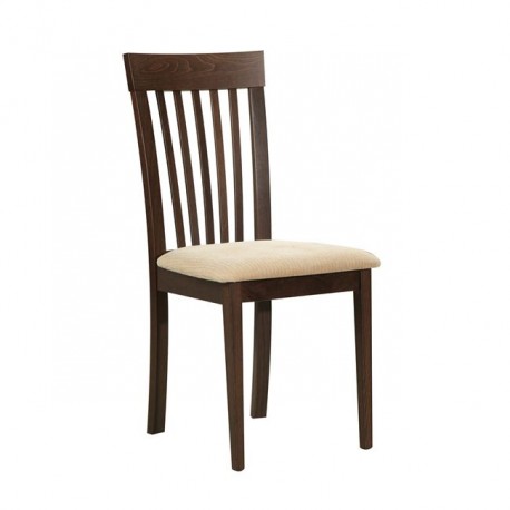 Ε7684,2 CORINA Καρέκλα Οξυά Σκ.Καρυδί/PVC Εκρού