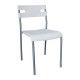 ΕΜ912,1 SWIFT Καρέκλα PP Λευκό (Βαφή Silver)