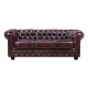 Ε9574,34 CHESTERFIELD 689 3θεσ.Δέρμα Antique Red 201x92x72cm