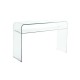 ΕΜ734 GLASSER Clear Κονσόλα με ράφι γυαλί 12mm 110x35x75cm