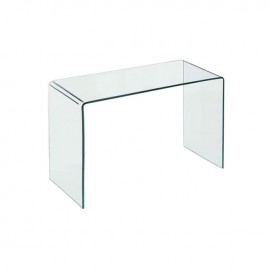 ΕΜ736 GLASSER Clear Γραφείο/Τραπέζι 120x60x75cm Γυαλί 12mm