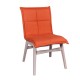 Ε7765,2 FOREX Καρέκλα White Wash/Ύφασμα Πορτοκαλί