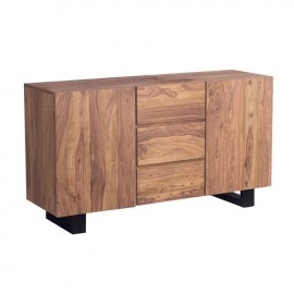 ΕΑ7103 NELSON Μπουφές 140x45x78 Ακακία Φυσικό/Μεταλ.Μαύρο
