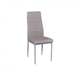 ΕΜ966,96 JETTA Καρέκλα PVC Cappuccino/Βαφή Γκρι (Συσκ.6)
