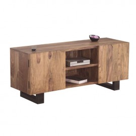 ΕΑ7098 NELSON Έπιπλο TV 130x43x55 Ακακία Φυσικό/Μεταλ.Μαύρο