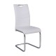 ΕΜ914,1 CROFT Καρέκλα Χρώμιο/PU Άσπρο