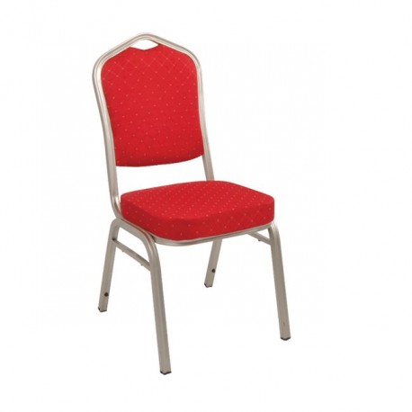 ΕΜ513,5 HILTON Καρέκλα Μεταλλική Light Gold/Ύφασμα Κόκκινο