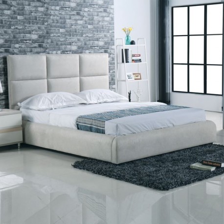Ε8080 MAXIM Κρεβάτι 160x200cm Ύφασμα Grey-Stone