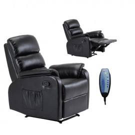 Ε9733,2 COMFORT Massage Πολυθρόνα Relax Pu Μαύρο