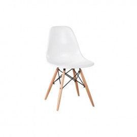 ΕΜ123,1W ART Wood Καρέκλα PP Λευκό