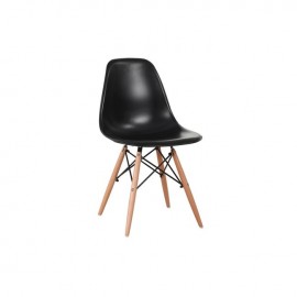 ΕΜ123,2W ART Wood Καρέκλα PP Μαύρο