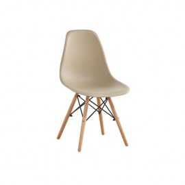 ΕΜ123,9W ART Wood Καρέκλα PP Tortora