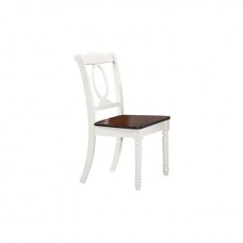 Ε7072,5 NAPOLEON Καρέκλα Άσπρη/Καρυδί