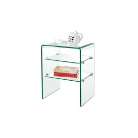 ΕΜ729 GLASSER Clear Ραφιέρα 50x40x58cm Γυαλί 10/6mm