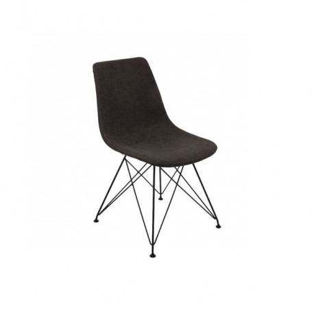 ΕΜ777,3 PANTON Καρέκλα Μεταλ.Μαύρη/Pu Vintage Black