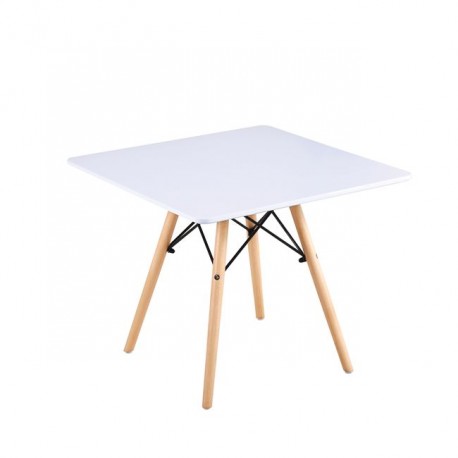 Ε708Κ,1 ART Wood Kid Τραπέζι 60x60/H49cm Λευκό