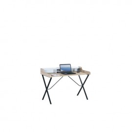ΕΟ423 ΓΡΑΦΕΙΟ Η/Υ 100x60cm Μεταλ.Μαύρο/απ.Σημύδας