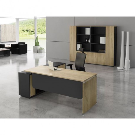 ΕΟ936,R PROJECT Γραφείο -Δεξ-220x200x75cm Γωνία Sonoma/Γκρι