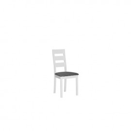 Ε782,2 MILLER Καρέκλα Οξυά Άσπρη/Ύφ.Γκρι