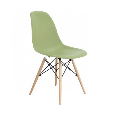 ΕΜ123,4W ART Wood Καρέκλα PP Πράσινο