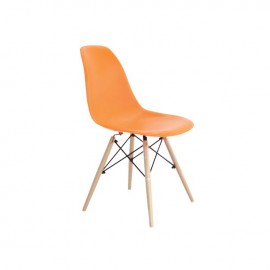 ΕΜ123,3W ART Wood Καρέκλα PP Πορτοκαλί