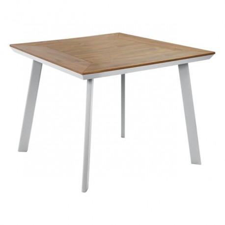 ΤΡΑΠΕΖΙ ΑΛΟΥΜΙΝΙΟΥ ΜΕ POLYWOOD HM5563.01 ΛΕΥΚΟ 80x80x72