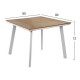 ΤΡΑΠΕΖΙ ΑΛΟΥΜΙΝΙΟΥ ΜΕ POLYWOOD HM5563.01 ΛΕΥΚΟ 80x80x72