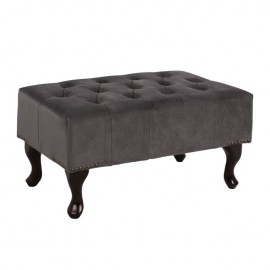 ΤΑΜΠΟΥΡΕ ΥΠΟΠΟΔΙΟ ΓΚΡΙ ΒΕΛΟΥΔΟ T.CHESTERFIELD EMMA 80x46x42Y εκ.HM226.10