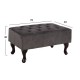 ΤΑΜΠΟΥΡΕ ΥΠΟΠΟΔΙΟ ΓΚΡΙ ΒΕΛΟΥΔΟ T.CHESTERFIELD EMMA 80x46x42Y εκ.HM226.10