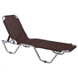 Ε281,7 CRETA Ξαπλώστρα ALU/Textilene Cappuccino