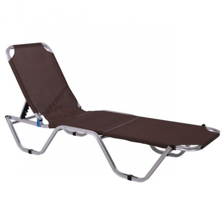 Ε281,7 CRETA Ξαπλώστρα ALU/Textilene Cappuccino