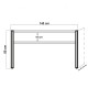 071-000587 Κονσόλα PWF-0241 χρώμα πεύκου-μαύρο 140x35x80εκ
