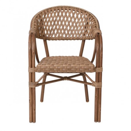 Ε2580 VEGERA Rattan Πολυθ.ALU & Wicker Φυσικό