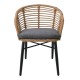 Ε259,1 SALSA Alu STACK Πολυθρ. Στοιβαζόμενη Μαύρη/Wicker Φυσικό, Μαξ.Γκρι