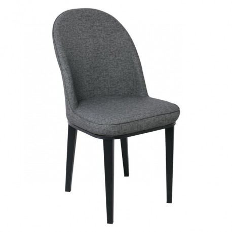 ΕΜ164,2 TEX Καρέκλα Μεταλλική Βαφή Μαύρη/Linen Pu Ανθρακί