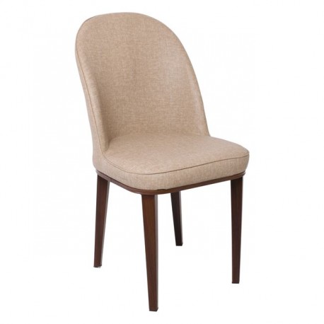ΕΜ164,3 TEX Καρέκλα Μεταλλική Καρυδί/Linen Pu Μπεζ