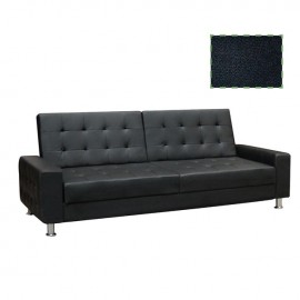 Ε9569,8 MOBY Καναπ.Κρεβάτι Ύφασμα Μαύρο 217x80x81cm