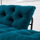 071-000663 Καναπές κρεβάτι PWF-0018 2θέσιος με ύφασμα χρώμα πετρόλ 155x73x85cm