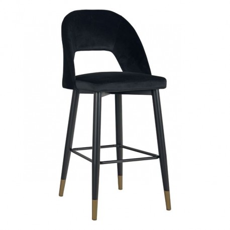 ΣΚΑΜΠΟ ΜΠΑΡ HARPER HM8526.04 ΒΕΛΟΥΔΟ ΜΑΥΡΟ ΜΕ ΜΕΤΑΛΛΙΚΟ ΣΚΕΛΕΤΟ 50Χ49Χ108Υ εκ.