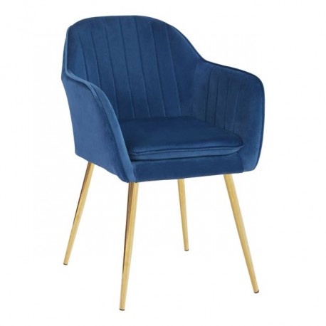 ΠΟΛΥΘΡΟΝΑΚΙ SAWYER HM8523.08 ΑΠΟ ΒΕΛΟΥΔΟ ΜΠΛΕ ΜΕ ΧΡΥΣΑ ΠΟΔΙΑ 54Χ53Χ78Υ εκ.