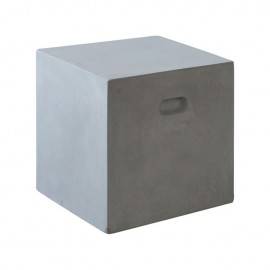 Ε6203 CONCRETE Cubic Σκαμπώ 37x37cm Cement Grey